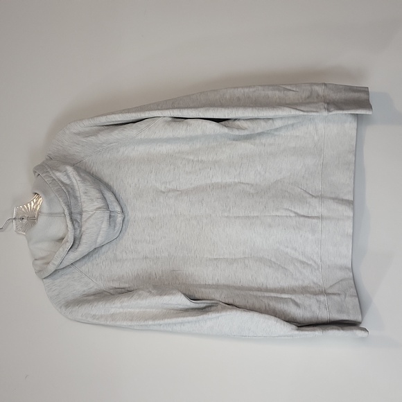 CHAMPION Oatmeal with Pink Cotton Blend Fleece Lined Scuba Hoodie - Picture 6 of 11